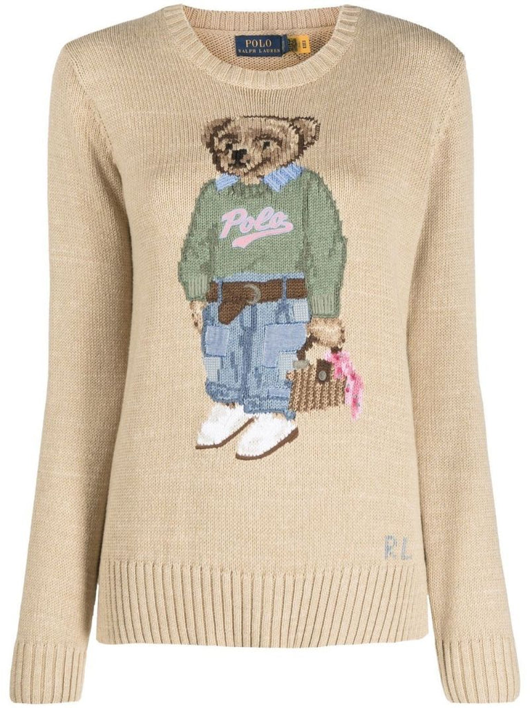 Neutral New Orleans Polo Bear Sweater