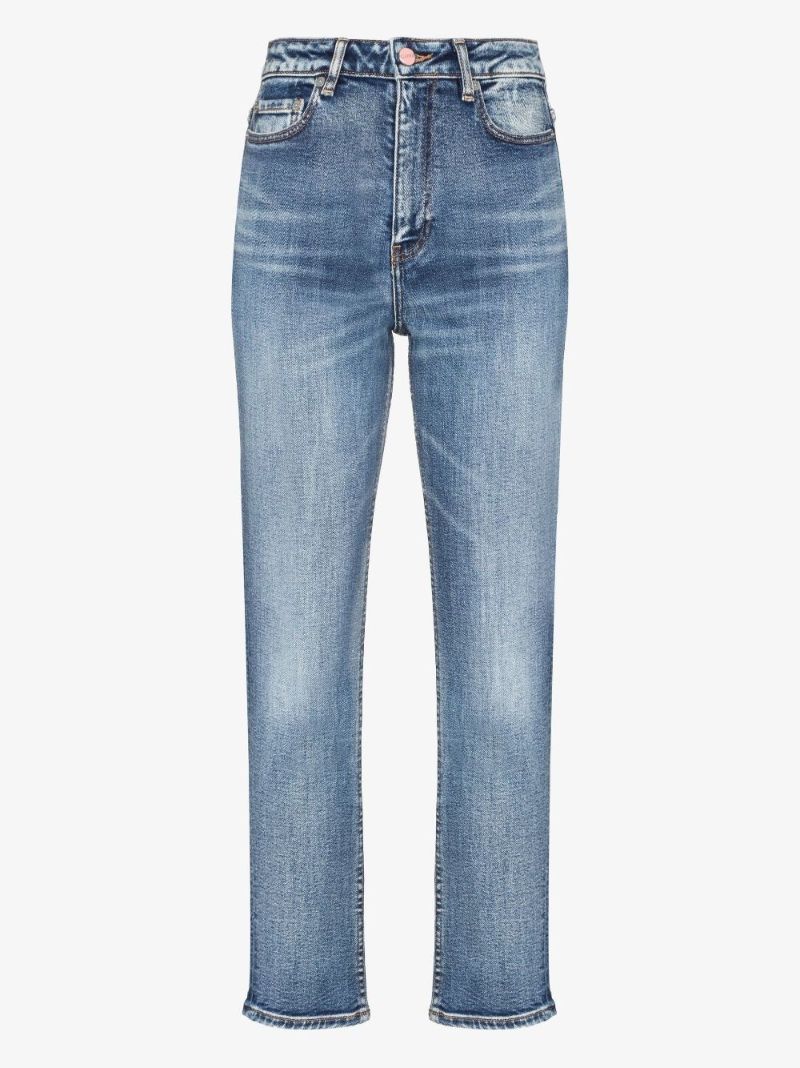 Blue Cutye Straight-leg Jeans
