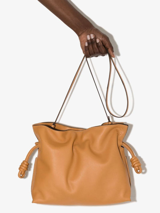 Brown Flamenco Leather Clutch Bag