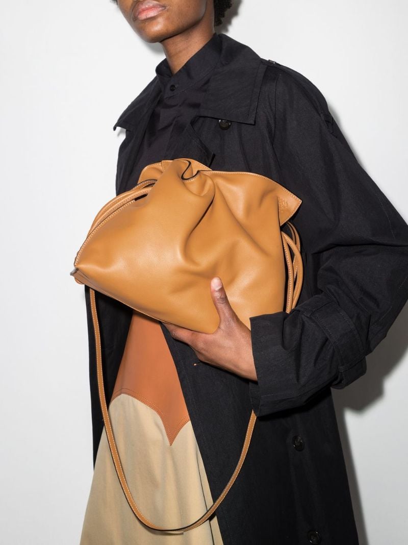 Brown Flamenco Leather Clutch Bag