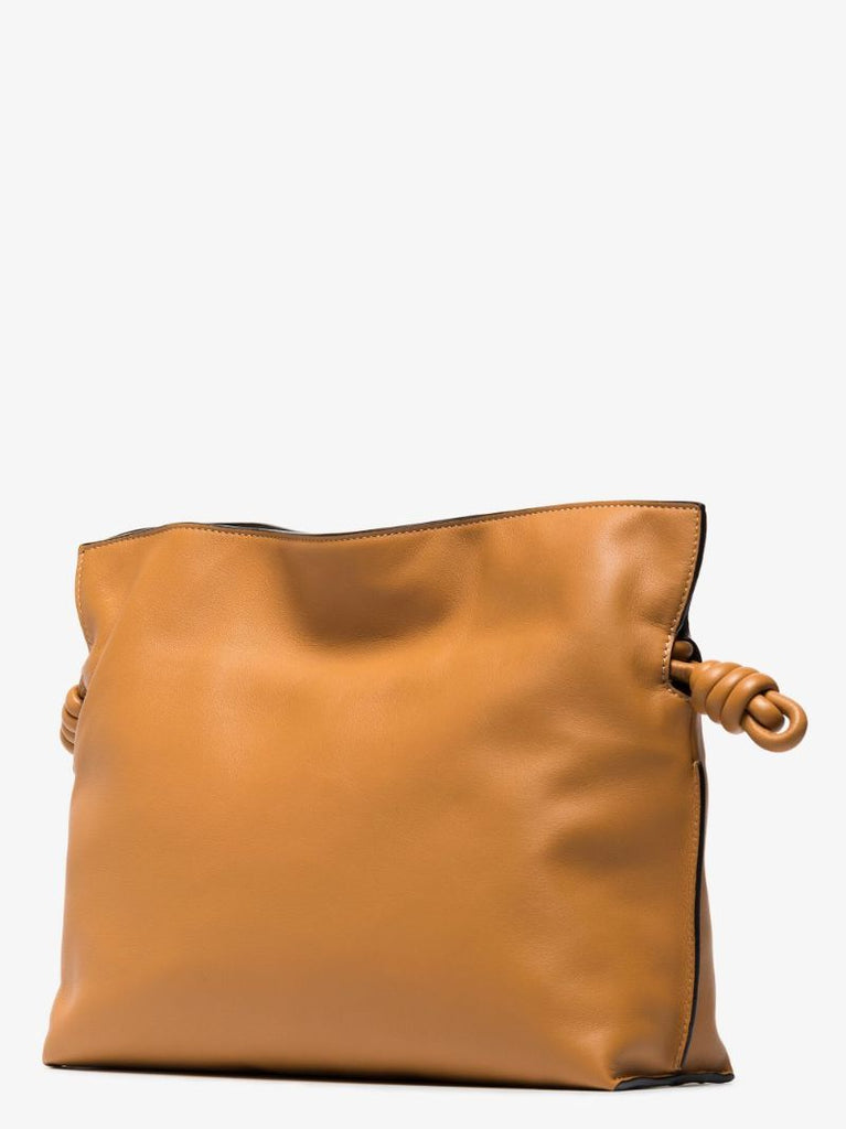 Brown Flamenco Leather Clutch Bag