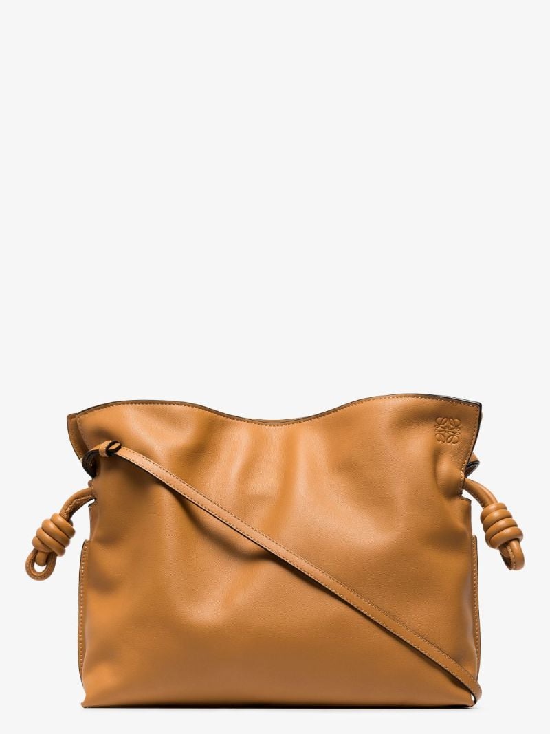 Brown Flamenco Leather Clutch Bag