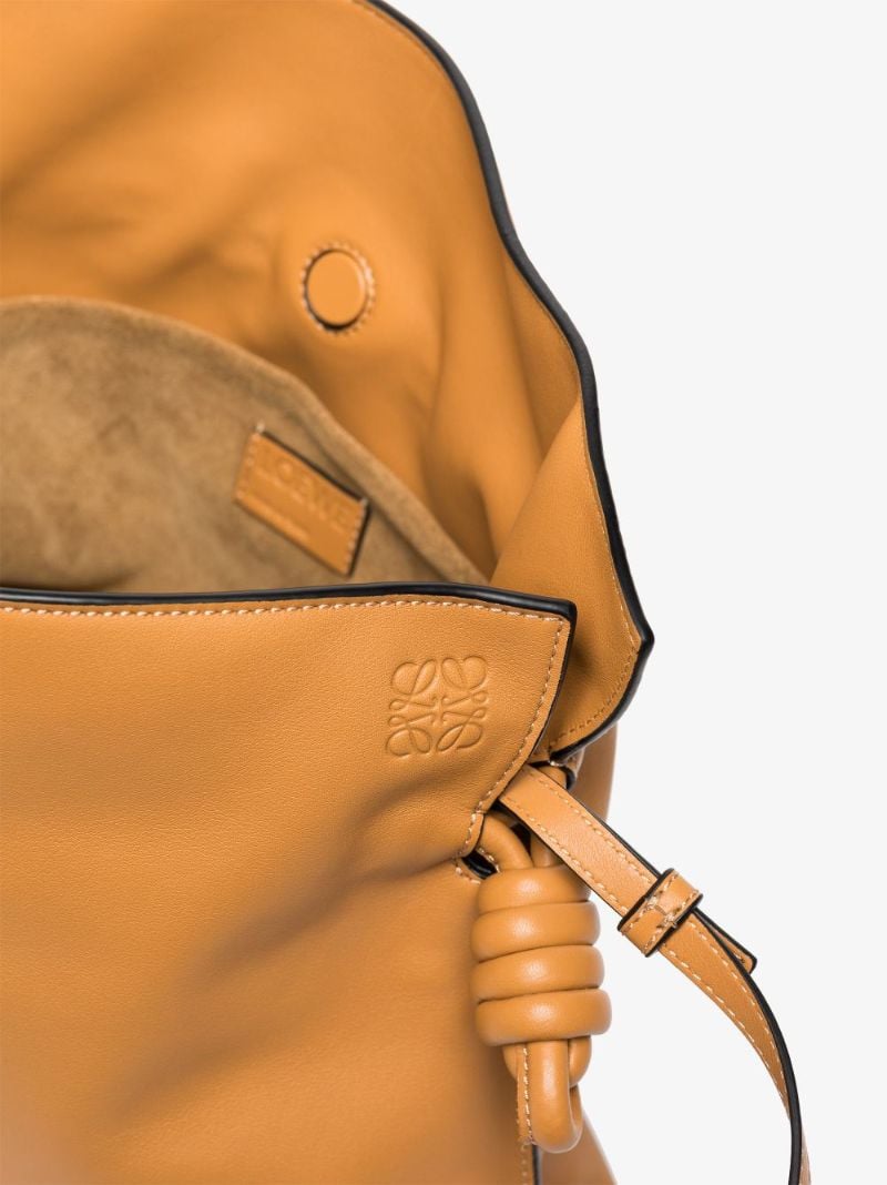 Brown Flamenco Leather Clutch Bag