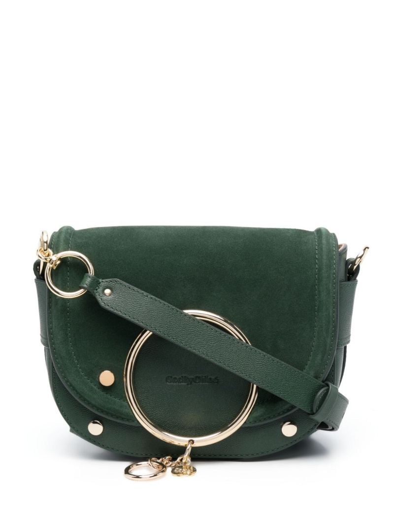 Green Mara Leather Cross Body Bag