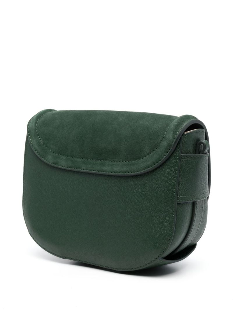 Green Mara Leather Cross Body Bag