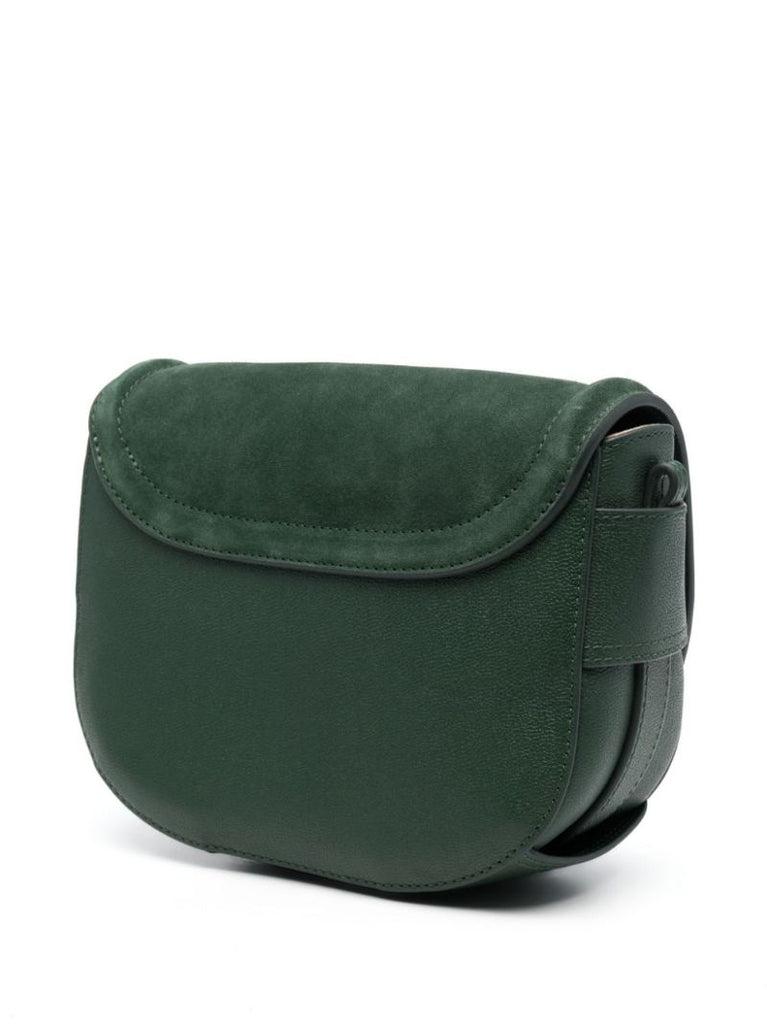 Green Mara Leather Cross Body Bag