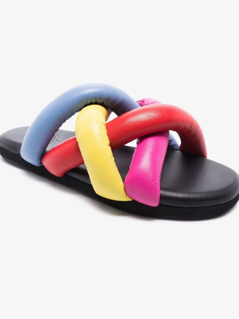 1 Moncler Jw Anderson Multicolour Braided Slides