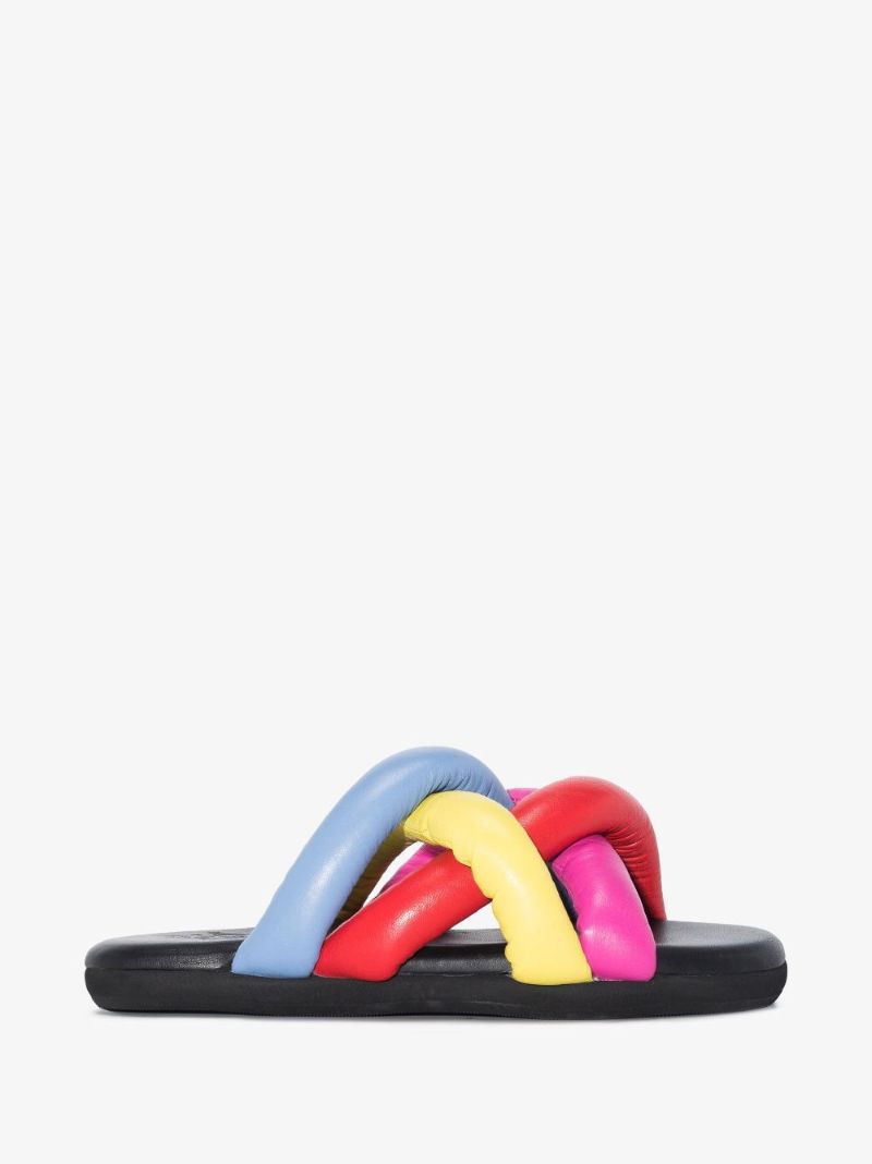 1 Moncler Jw Anderson Multicolour Braided Slides