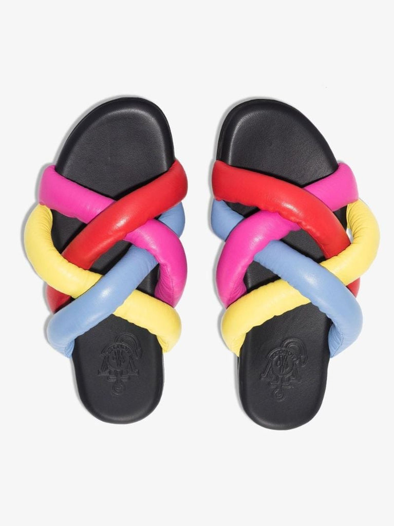 1 Moncler Jw Anderson Multicolour Braided Slides