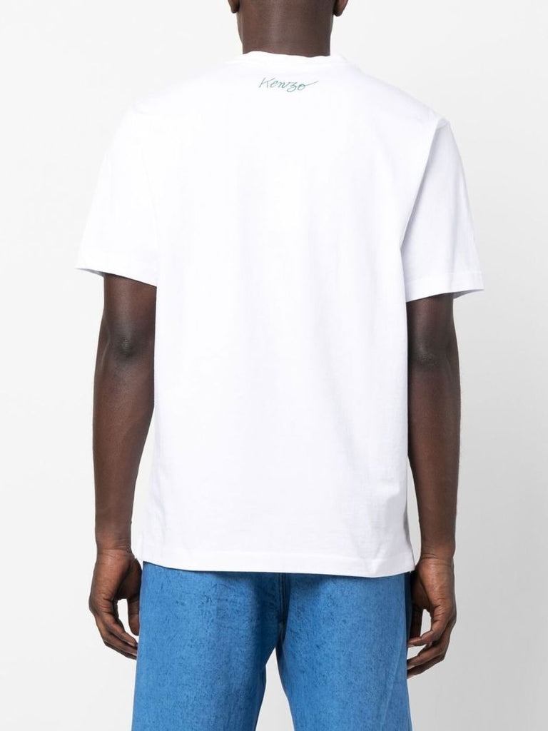 White Poppy Print T-shirt
