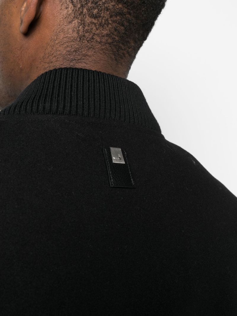 Black Logo Bomber Jacket