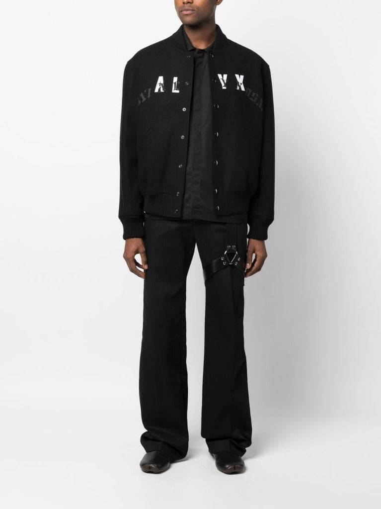 Black Logo Bomber Jacket