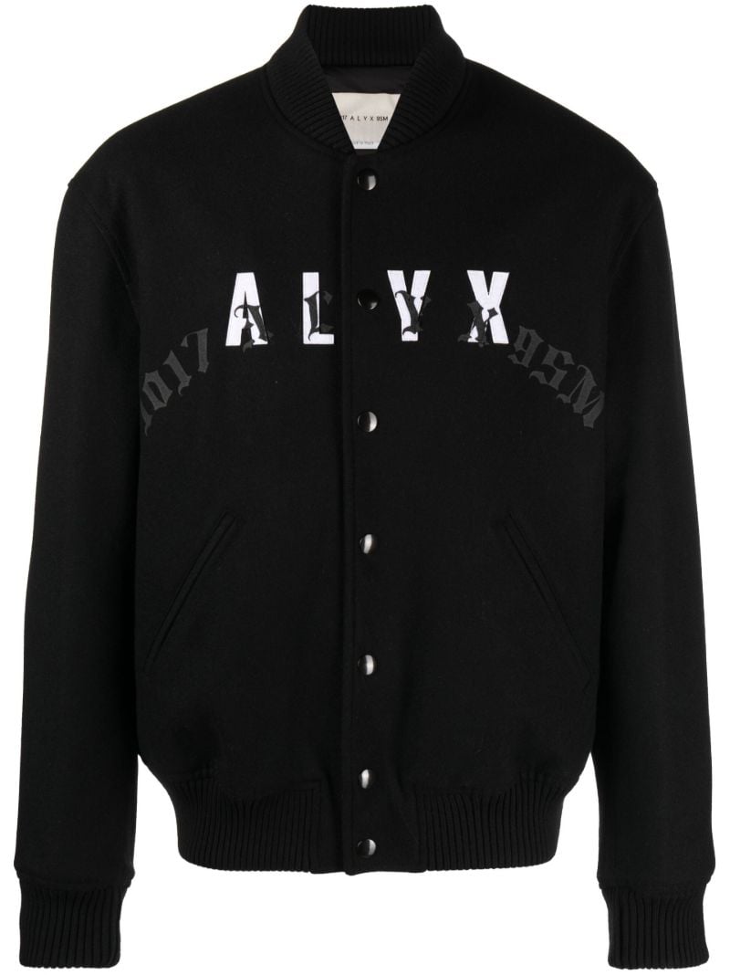 Black Logo Bomber Jacket