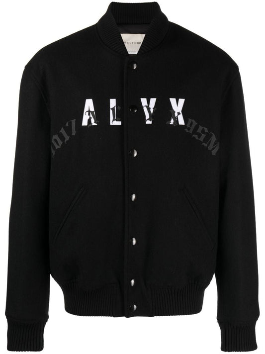 Black Logo Bomber Jacket