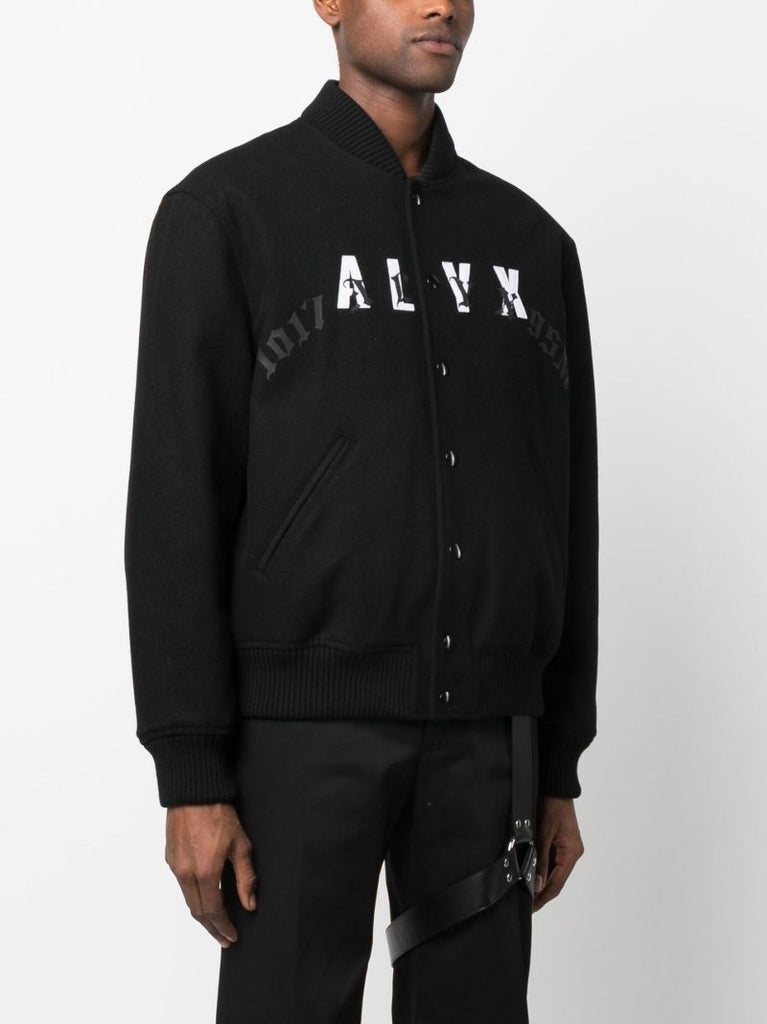 Black Logo Bomber Jacket