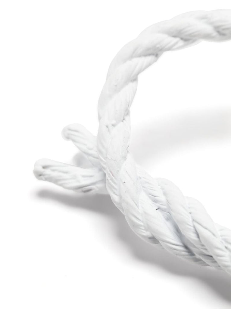 White Yarn Open Cuff Bracelet