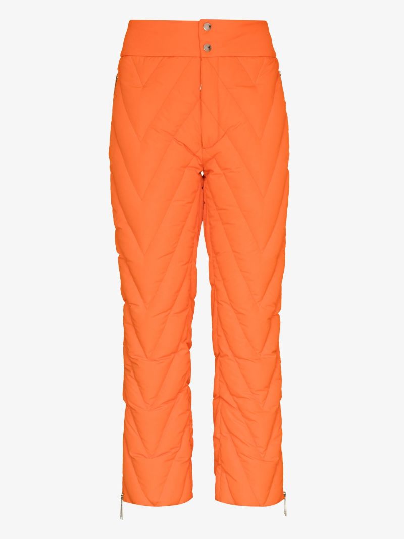 Orange Chevron Quilted Ski Trousers