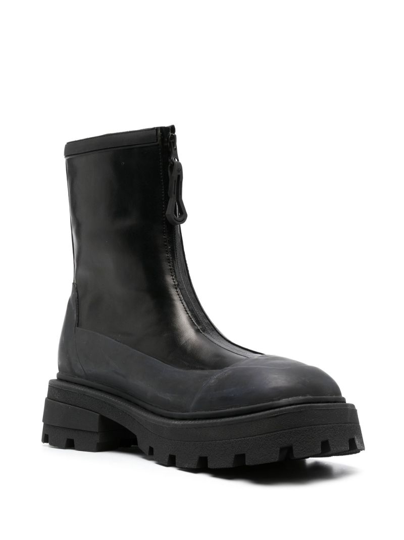 Black Aquari Zipped Ankle Boots