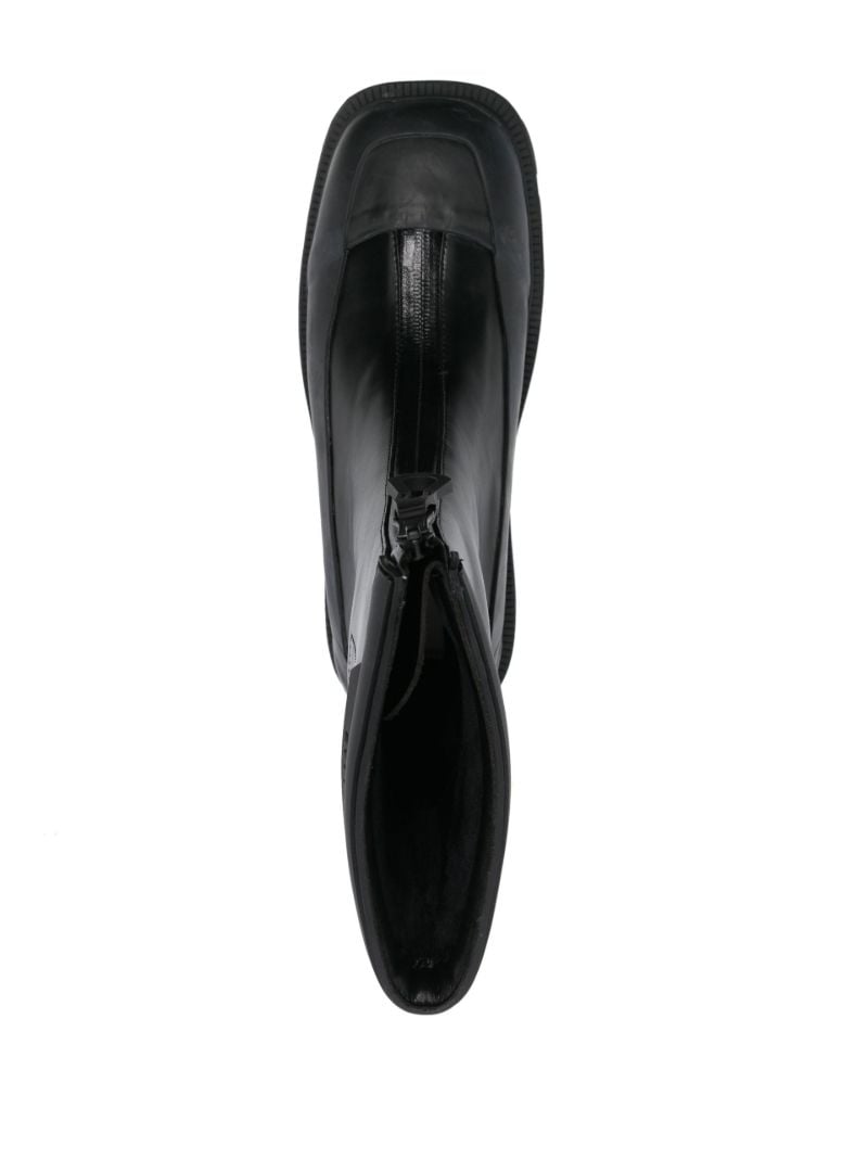 Black Aquari Zipped Ankle Boots