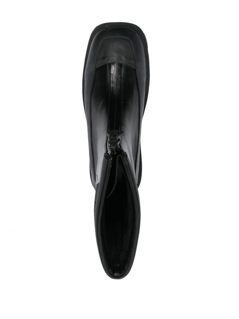 Black Aquari Zipped Ankle Boots