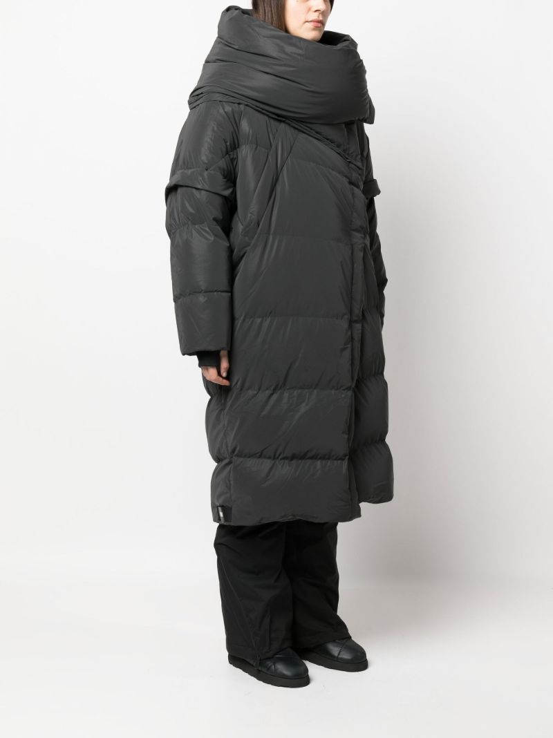 Black Kitty Wrap Puffer Coat