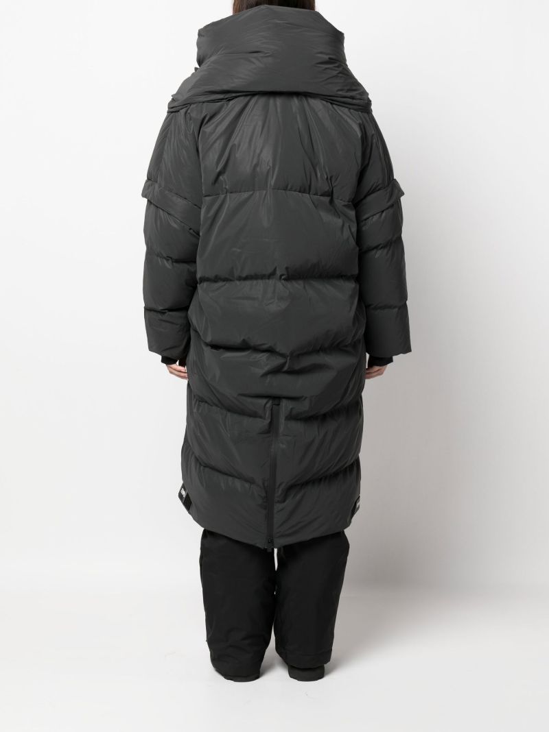 Black Kitty Wrap Puffer Coat