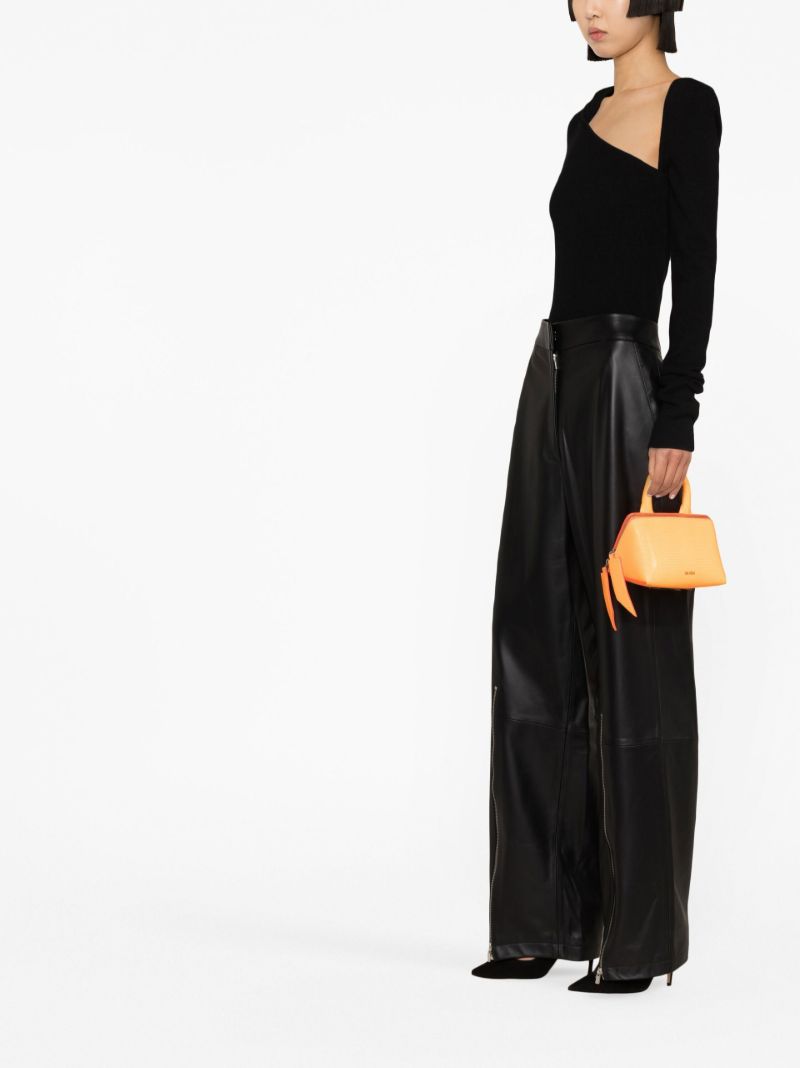 Black Cut-out Cashmere Bodysuit