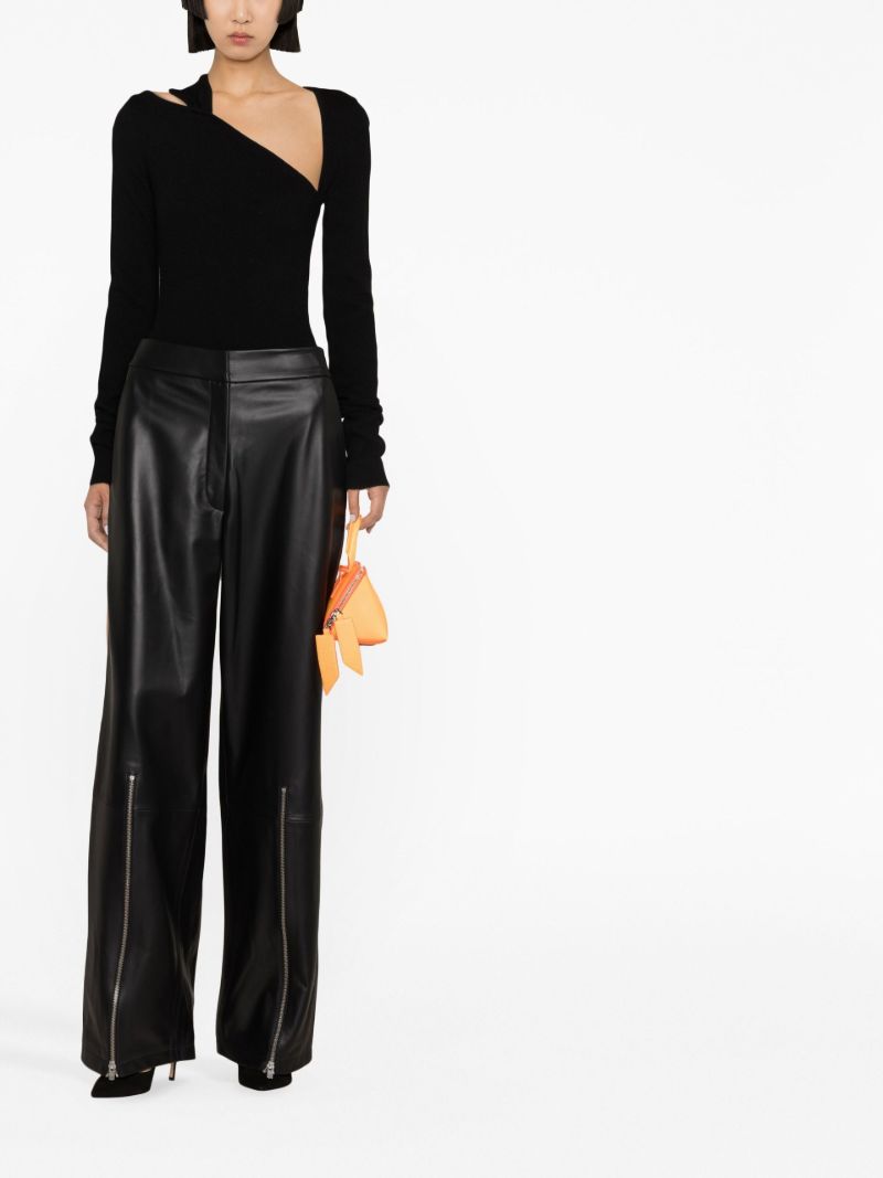 Black Cut-out Cashmere Bodysuit