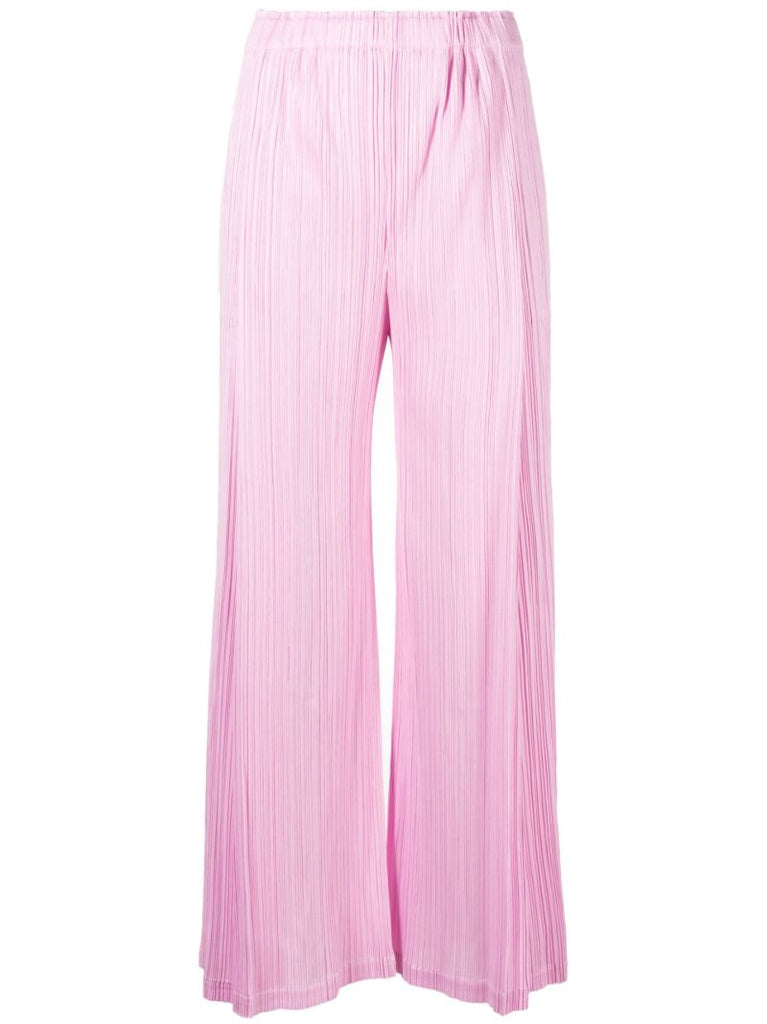 Pink Monthly Colors September PlissÃ_x0083_Â© Cropped Trousers
