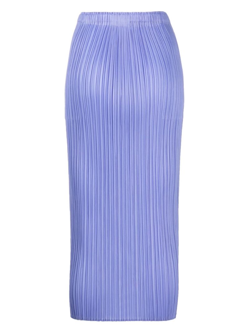 Blue PlissÃ_x0083_Â© Midi Skirt