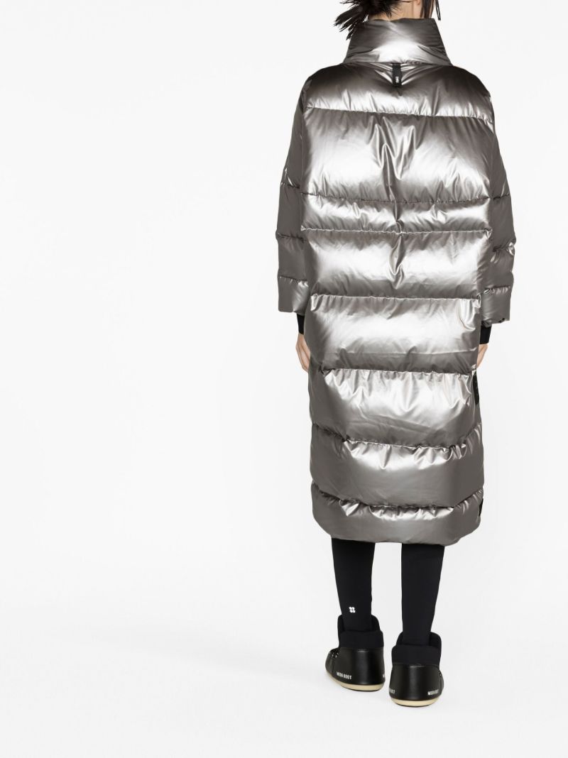 Silver Quilted Ski Coat