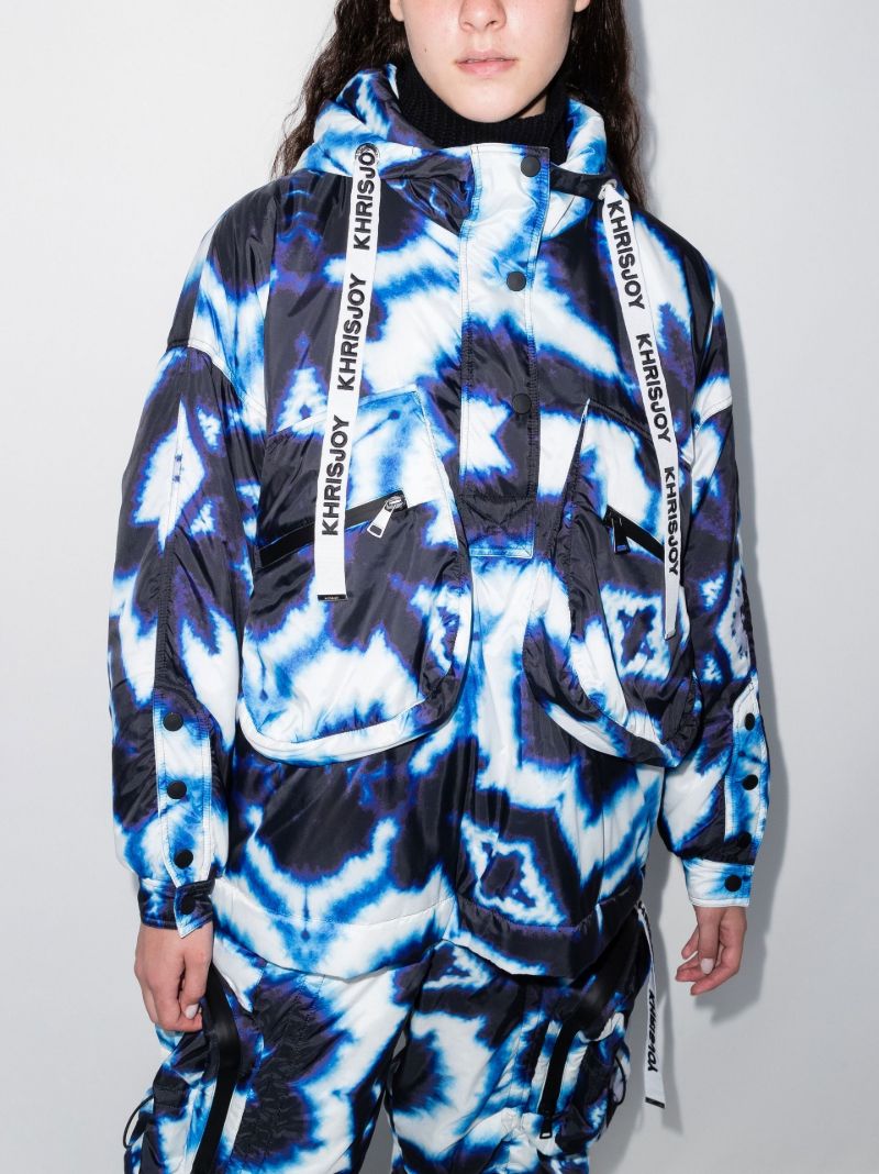 Blue Tie-dye Ski Jacket