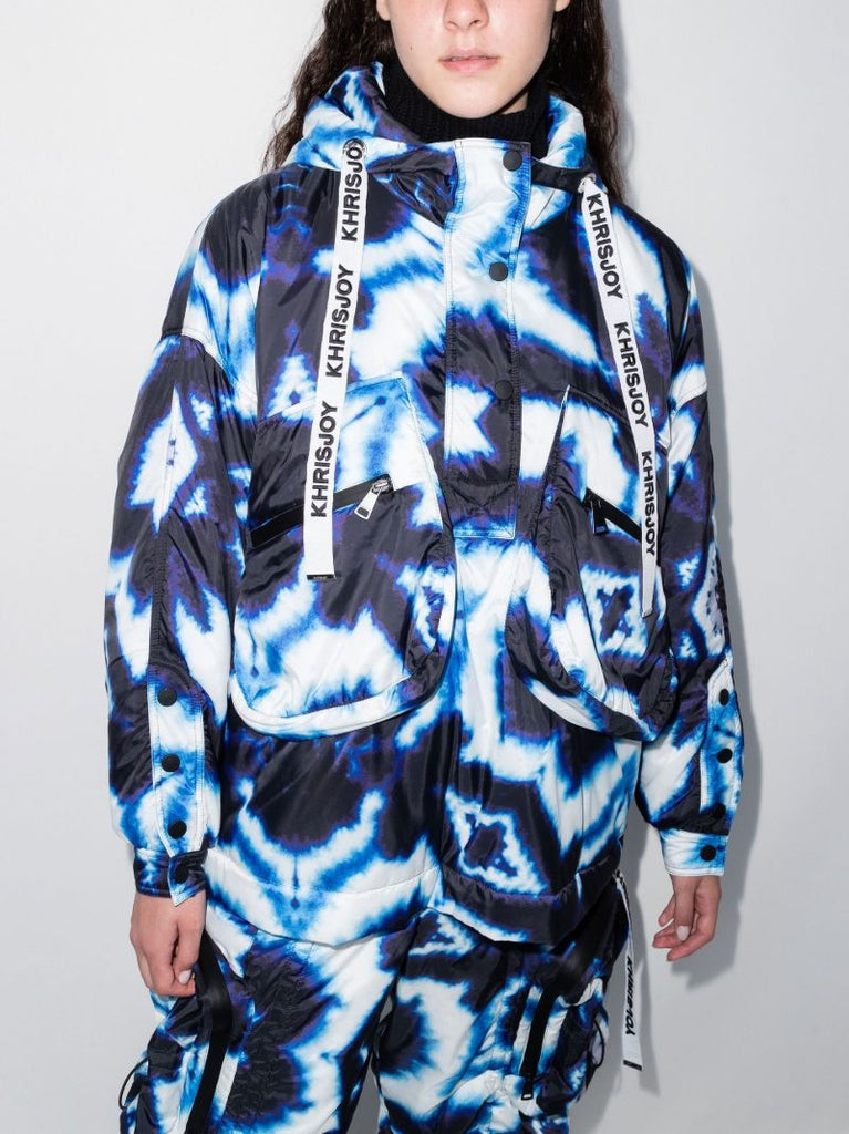 Blue Tie-dye Ski Jacket