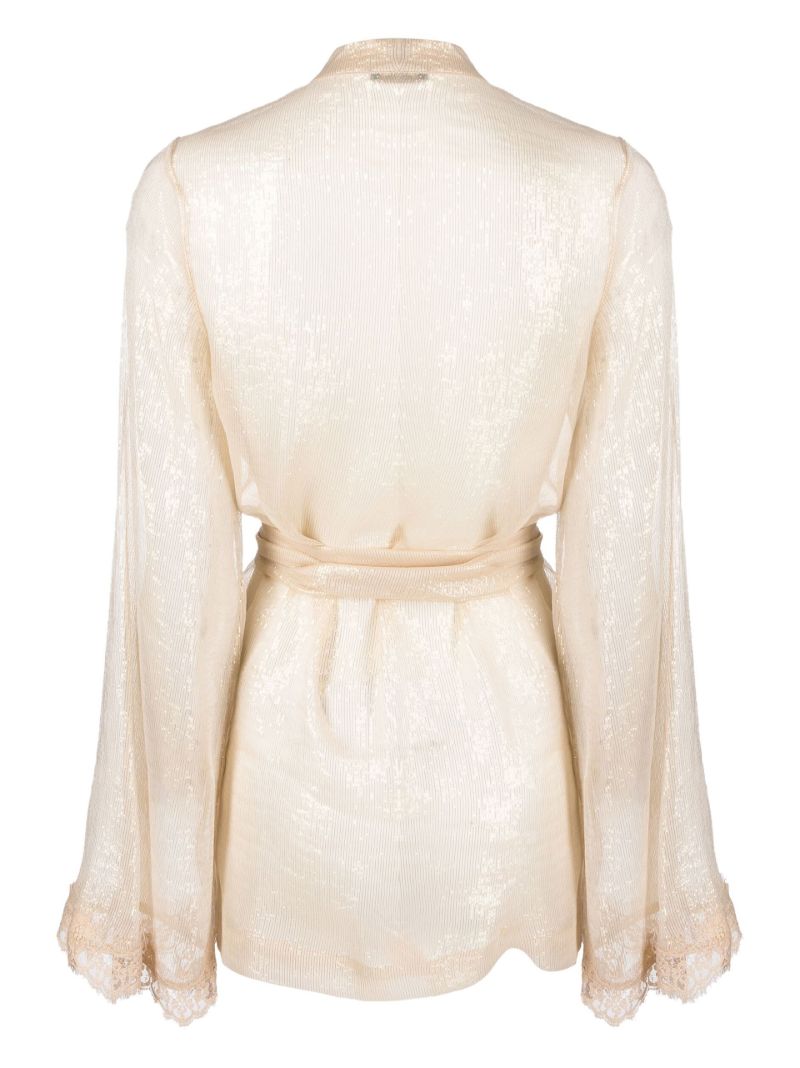 Neutral TravaillÃ_x0083_Â¨ Silk Robe