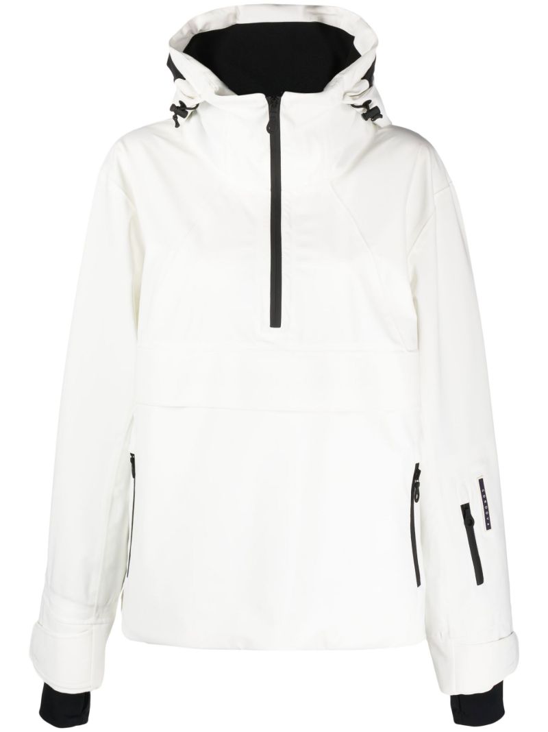 White Lhotse Hooded Ski Jacket