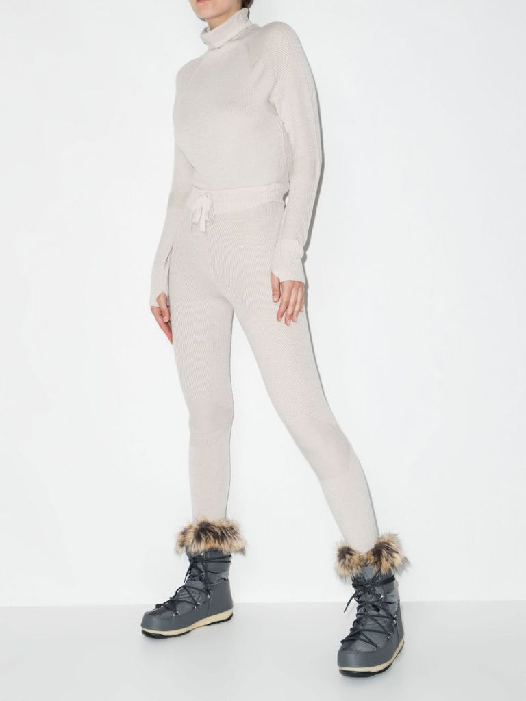 Neutral Knitted Ski Trousers