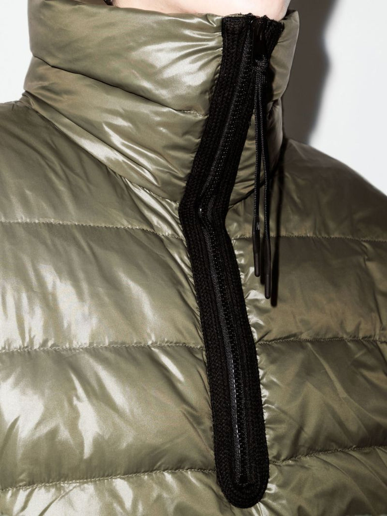 Green Half-zip Puffer Ski Jacket