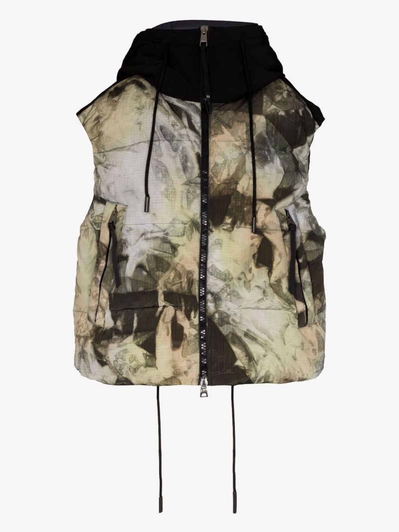 Grey Tie-dye Puffer Jacket