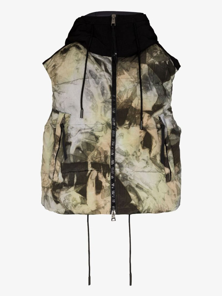 Grey Tie-dye Puffer Jacket