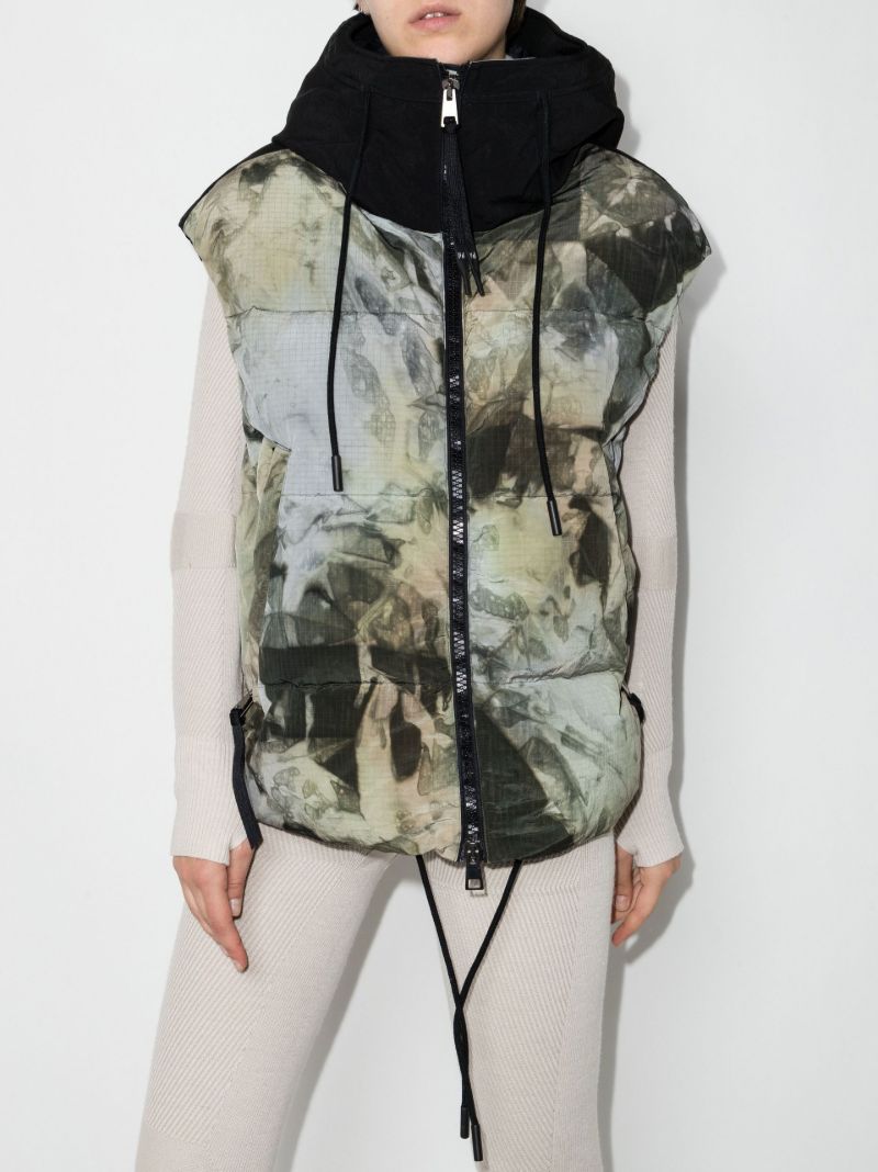 Grey Tie-dye Puffer Jacket