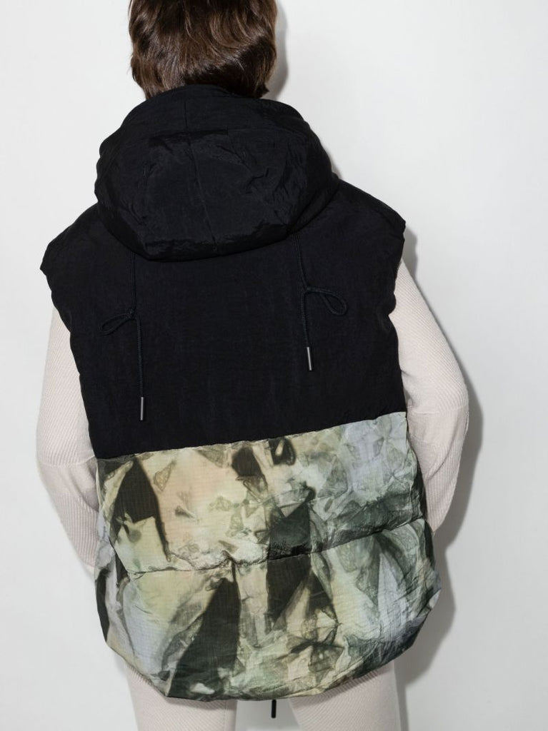 Grey Tie-dye Puffer Jacket