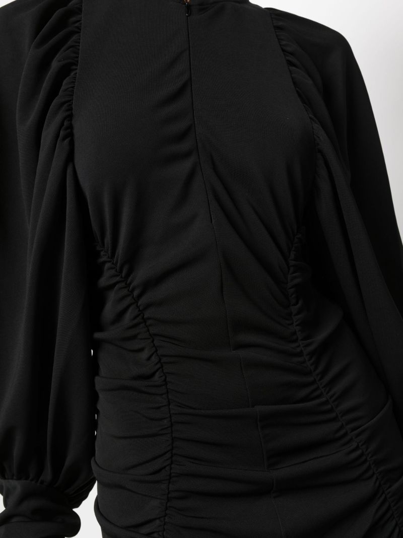 Black Cheyla Gathered Maxi Dress