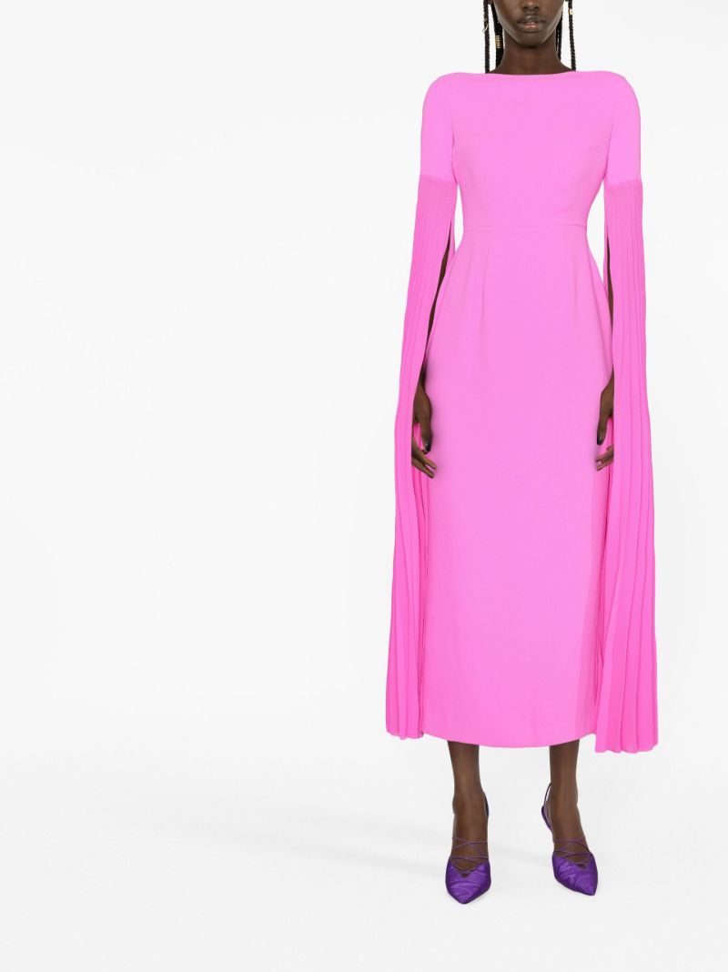 Pink Cape-effect Gown