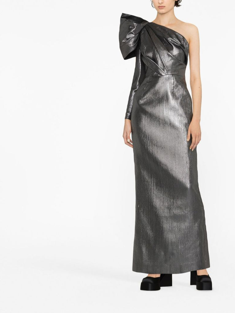 Grey One-shoulder Maxi Dress