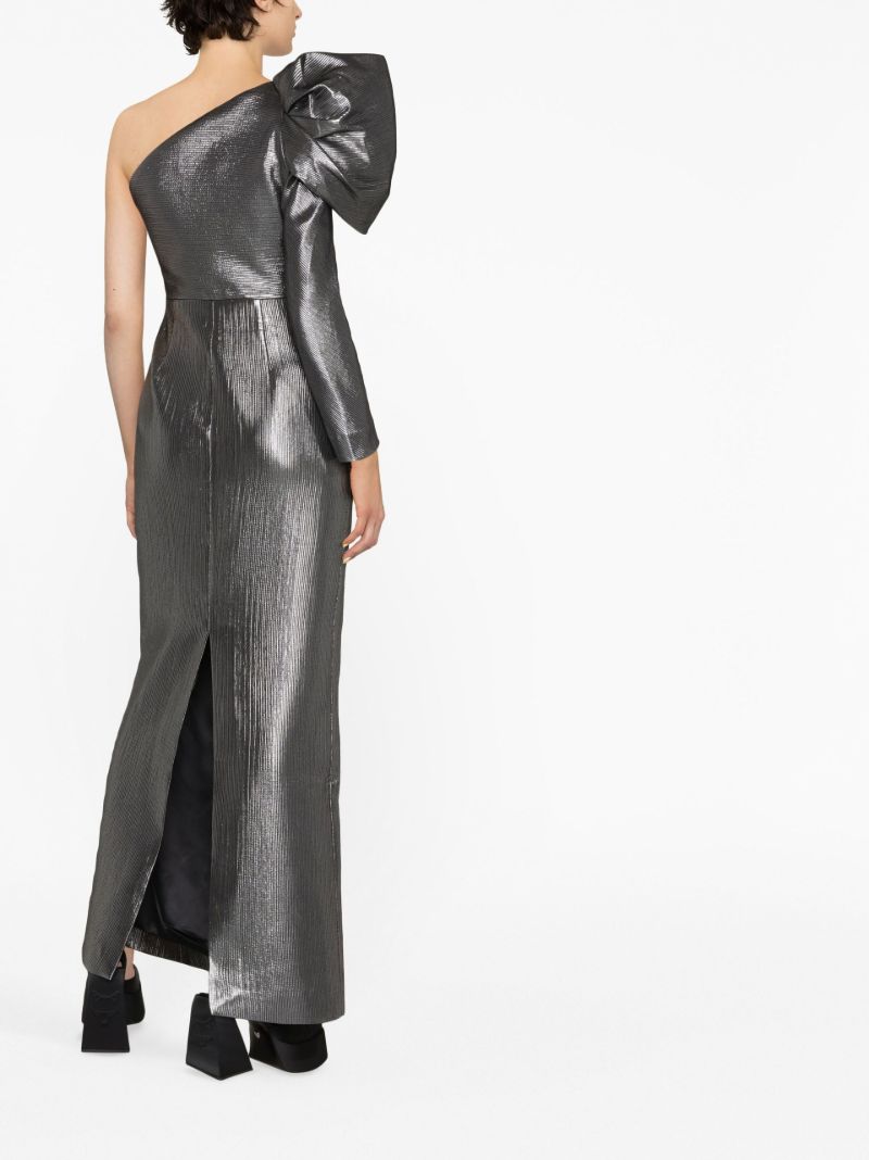 Grey One-shoulder Maxi Dress