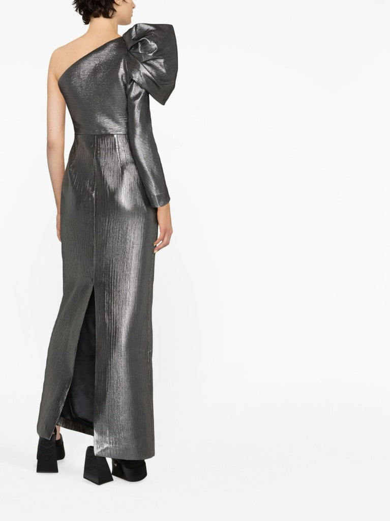 Grey One-shoulder Maxi Dress