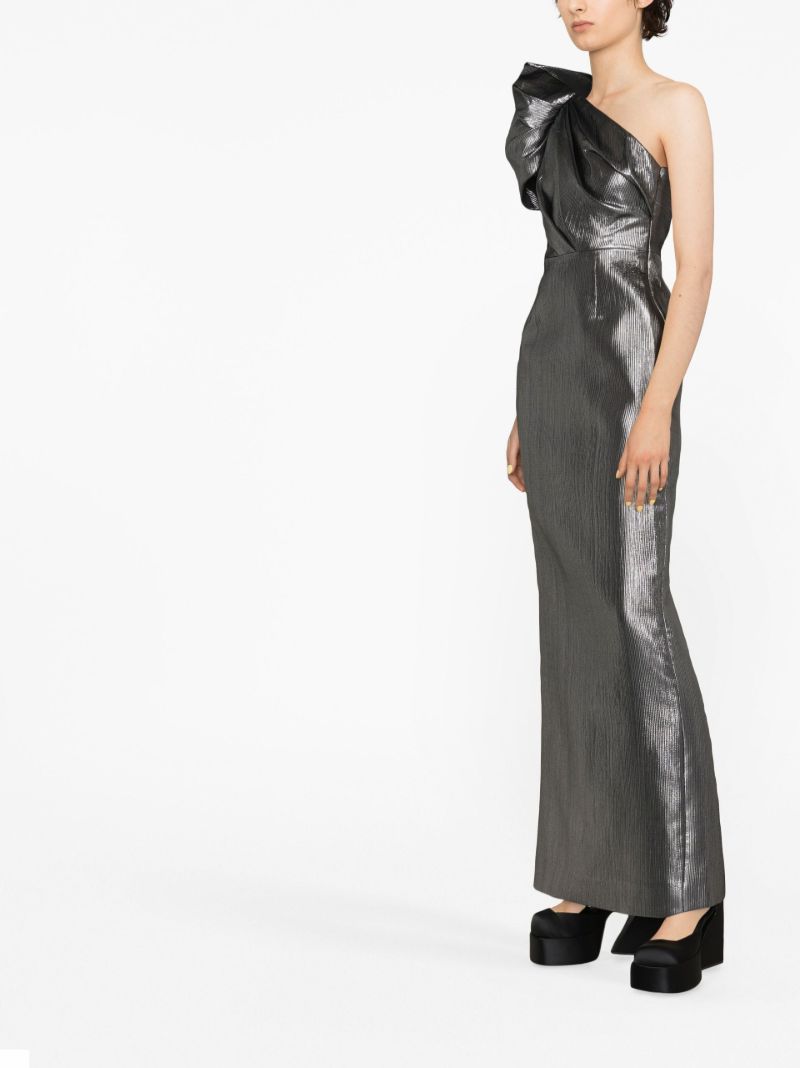 Grey One-shoulder Maxi Dress