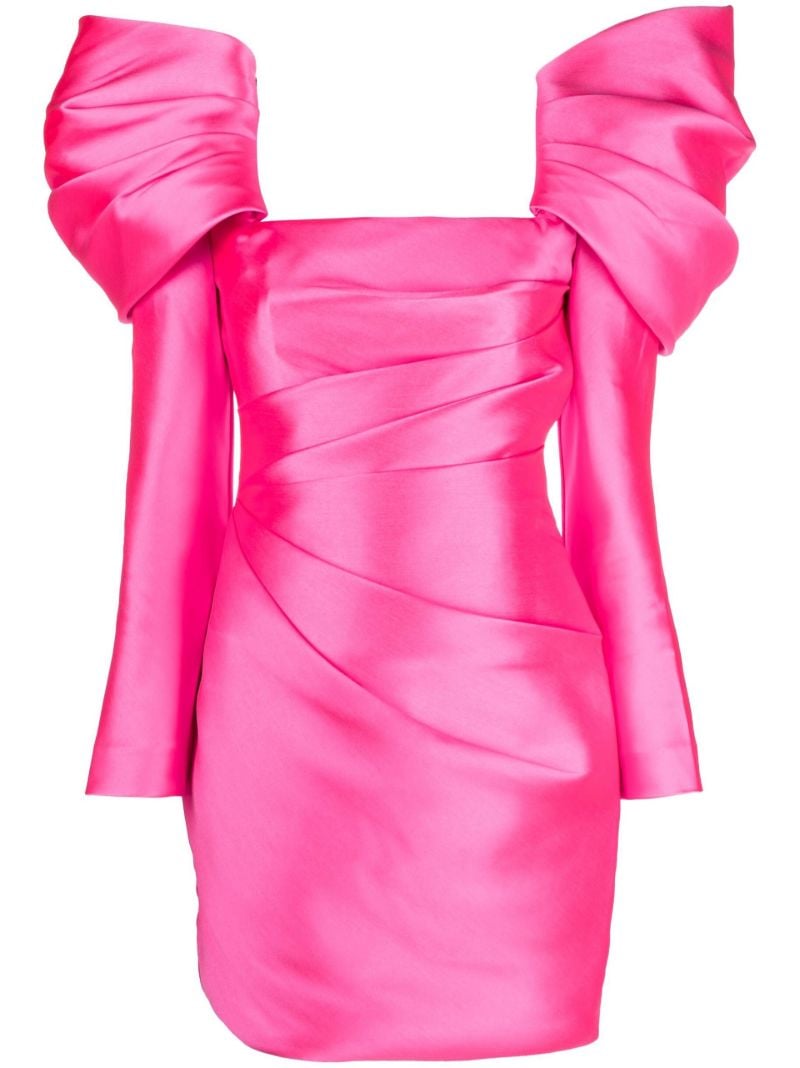 Pink Riley Gathered Mini Dress
