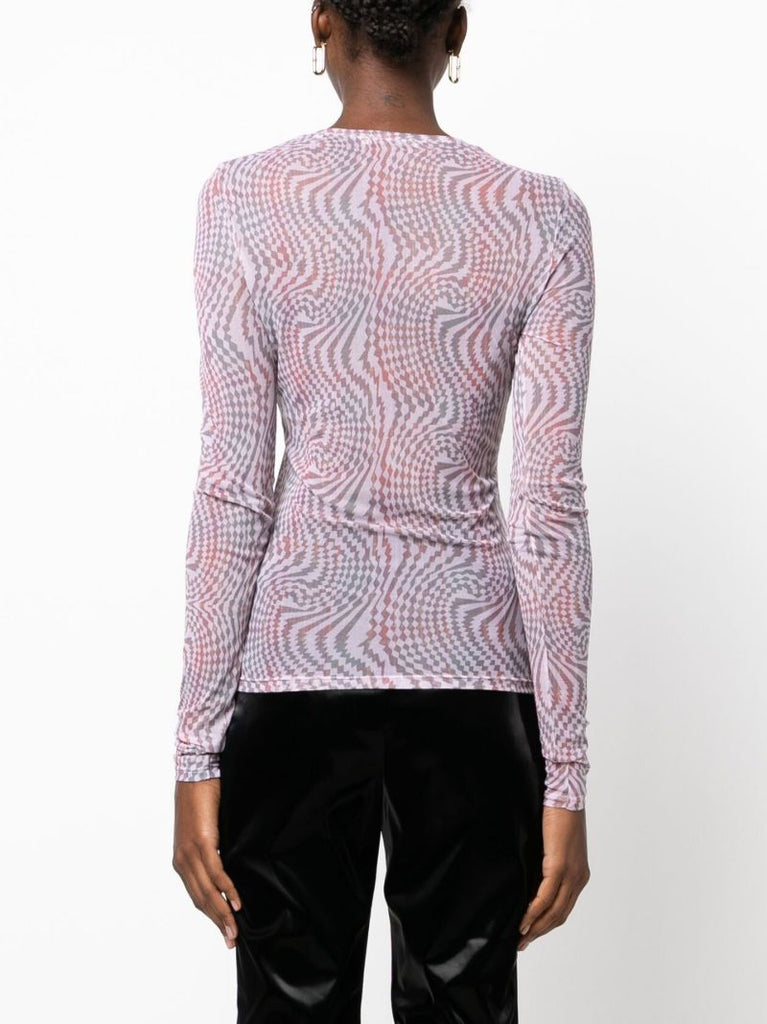 Pink Hypnosis Tartan Top