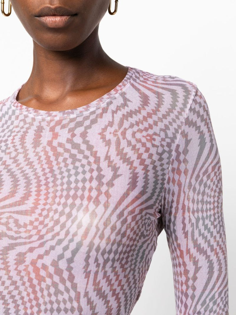 Pink Hypnosis Tartan Top